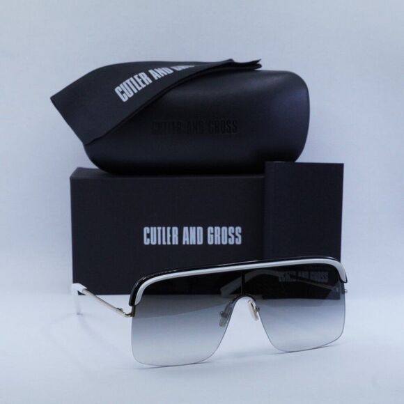 🕶️ New Cutler and Gross CG1328S 002 Sunglasses - Black White Frame, Grey Lenses - Picture 10 of 10